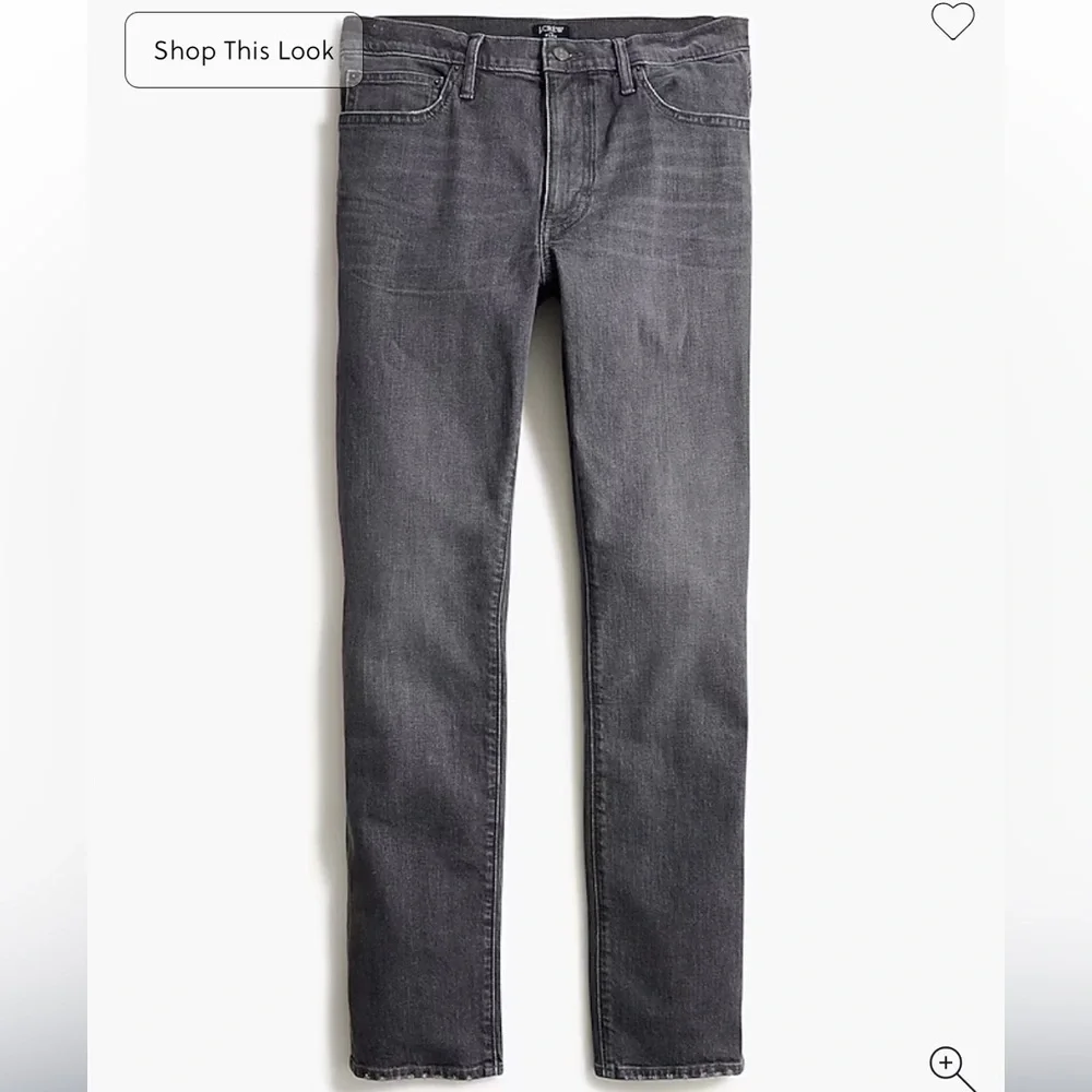J crew Straight-fit grey jean in signature flex